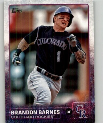 2015 Topps Brandon Barnes #492 Colorado Rockies - Image 1 of 2