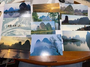 Cina 1984 Paesaggi di Guilin cartolina pre-timbrata inutilizzata lotto di 12 - Foto 1 di 10