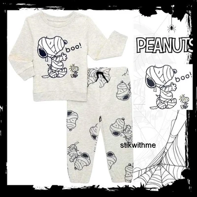 Peanuts Snoopy Bebé Unisex 2 Piezas Vellón Forrado Jogger CONJUNTO Talla 18 Meses Bonito Foto 1 de 3
