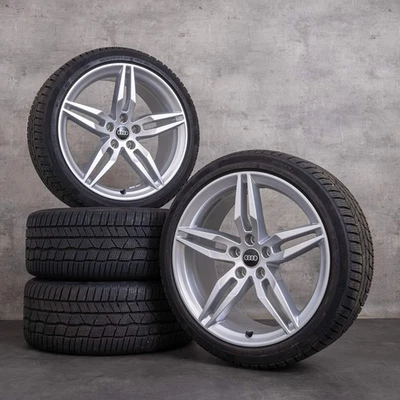 Audi A5 S5 Winterräder 19 Zoll F5 8W B9 Felgen 8W0601025AM silber - Bild 1 von 4