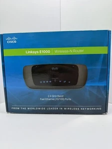 Linksys E1000 Wireless-N Router 2.4GHz Fast Ethernet Cisco Wi-Fi Internet Access - Picture 1 of 6