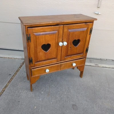 Винтажный потертый шикарный деревенский фермерский домик из сосны дерева кухонный шкаф для сухой раковины с дверями - Изображение 1 из 4