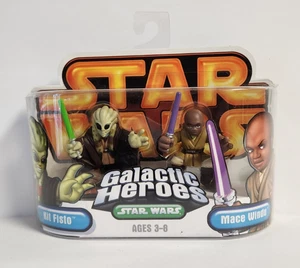 Star Wars Galactic Heroes Kit Fisto Mace Windu Figura de Acción Paquete de 2 2005 Hasbro - Imagen 1 de 5