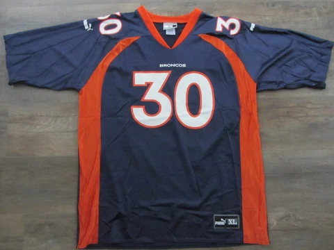 Terrell Davis Denver Broncos PUMA NFL Football Jersey XL #30 Vintage Retro Rare Cover