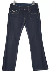 DIESEL Ronhar 008AA_Stretch Jeans Women's W31/~L29* Straight Fit Zip Faded Dark - Picture 1 of 8