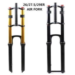 26/27.5/29er MTB Suspension Air Fork Double Shoulder Air Oil Lock Downhill Fork - Picture 1 of 24
