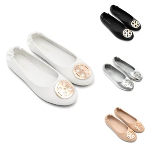 Women Ballerina Ballet Flat Shoes Round Toe Slip On Comfortable Flat Shoes - Picture 1 of 30