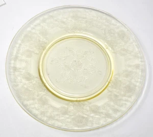 Hazel Atlas Florentine Yellow Depression Glass Plate 10" - Picture 1 of 3