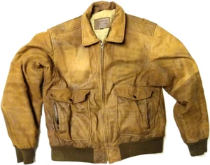 Chaqueta de cuero vintage Aberdeen para hombre marrón talla 42 hecha en Corea - Imagen 1 de 16