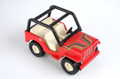 Camión de juguete Buddy L Japón rojo Jeep 4x4 todo terreno modelo acero prensado vintage años 80 Foto 1 de 4