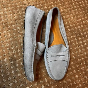 Italian Moccasins Driving Shoes Suede Women Slip On Loafer Shoes Size 40 9/9.5 - Picture 1 of 13