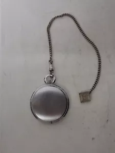 Sprungdeckel Taschenuhr mit Kette Primato Stahlgehäuse mechanisch voll intakt. - Bild 1 von 15