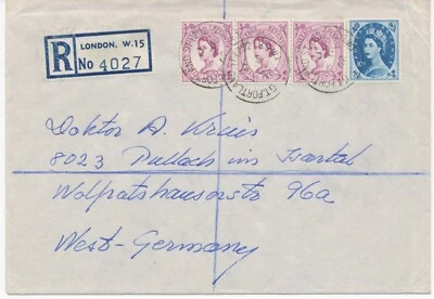 GB 8.10.1962, QEII 6d (3x) y 10d en excelente cubierta registrada (2ª tasa de peso) Foto 1 de 3