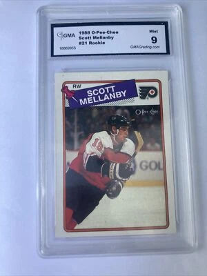 1988 Opc Scott Mellanby #21 Rookie Mint 9 GMA, free ship, nice card  - Image 1 of 4
