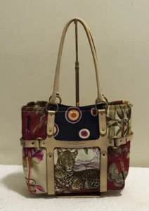 Salvatore Ferragamo Safari Animal Print Handbag in Graphic Nylon (10.6" x 9.44") - Picture 1 of 12