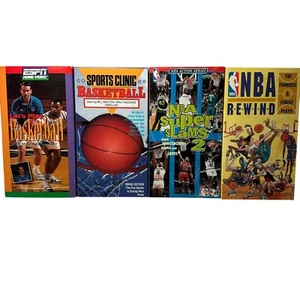 Vintage NBA Basketball VHS - Super Slams 2, Mike Krzyzewski Clinic, 4 Videos - Picture 1 of 5