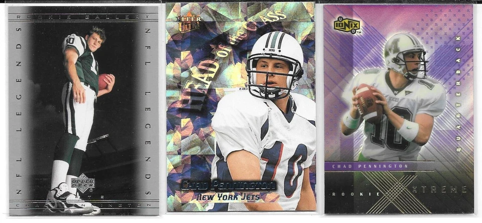 CHAD PENNINGTON ROOKIE INSERT LOT 2000 UD IONIX EXTREME RX6 FLEER ULTRA 4 JETS - Image 1 of 1