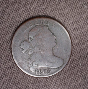 1805 Drapierte Büste groß USA 1c Cent cc2 - Bild 1 von 2