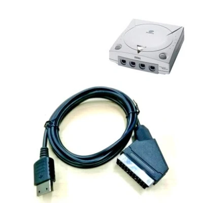 DREAMCAST SCART SEGA DREAM CAST AUDIO VIDEO CABLE LEAD RGB CONSOLE AV TV CORD - Immagine 1 di 4