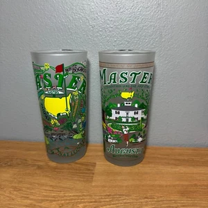 Catstudio Masters Tall Frosted Glass Augusta National Golf Club PGA Cup 2017 - Picture 1 of 10