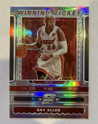 Ray Allen 2019-20 Panini Contenders Optic Winning Ticket Silver Heat - Image 1 of 2