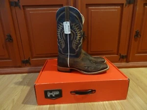 Herren Größe 13D braun quadratische Zehenpartie Westernstiefel von Horse Power **NEU IM BOX** - Bild 1 von 6