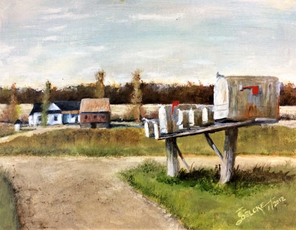 END OF THE ROAD - Original Oil Painting by J R Selcke - Image 1 of 1