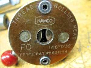 FETTE NAMCO THREAD ROLLING HEAD "F0" 1/16" - 7/32" 3/4" SHANK - Picture 1 of 3