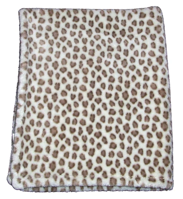 Manta de felpa Hudson Baby HB marrón tostado leopardo guepardo seguridad Lovey 30x36" Foto 1 de 2