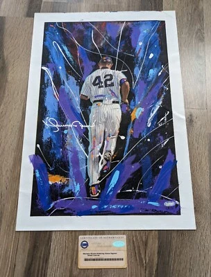 Mariano Rivera Entering Game Signed 13x19 Canvas Steiner COA Yankees Baseball - Image 1 of 4