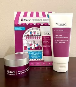 MURAD Total Hydration Limpiador Exfoliante y Nutriente Cargado Agua Gel Set NUEVO - Imagen 1 de 9