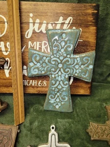 Handgefertigtes schönes elegantes Keltenkreuz Keramik Terrakotta - Bild 1 von 2