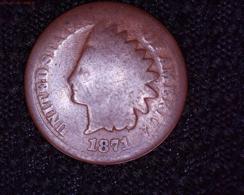 1871 Indian Head Cent  Nice Coin For Its Age  #I022 Cover