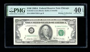 DBR 1969-A $100 FRN Chicago Fr. 2165-G PMG XF-40 EPQ Serial G08847205A - Picture 1 of 2
