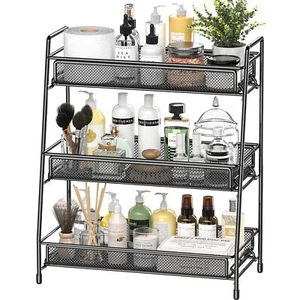 Bathroom Countertop Organizer Rack 3 Tier Counter Spice Rack Metal Makeup Rack S - Picture 1 of 6