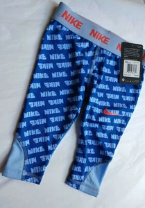 NWT Girl's size 4 XS NIKE DRY LEGGINGS Yoga Pants Nike Print Blue orange $30 - Picture 1 of 4