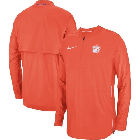 NWT men's 2XL niKe Clemson tigers coaches 1/2 half zip lockdown pullover FTBL Cover