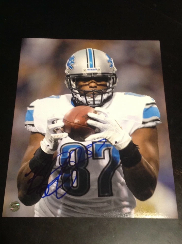 Brandon pettigrew autographed nfl 8x10, Lions & holo100% authentic,CLEARANCE  - Image 1 of 1