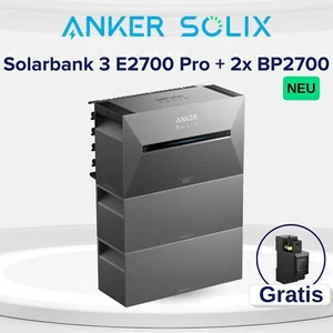 Anker SOLlX Solarbank 3 E2700 Pro 2700wh, Anker SOLIX BP2700 Erweiterungsakku x2 - Bild 1 von 15