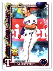 Wyatt Langford 2025 Topps Holiday Back Variation SP #H87 Rangers - Picture 1 of 10
