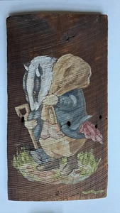 Vintage Original Gemälde Dachs Scheune Holz Pamela Sampson Kunst Tommy Brock - Bild 1 von 12