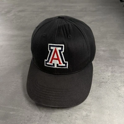 Vintage Arizona Wildcats Hat Black Blue Adjustable Strap Cap 90s NCAA Sportswear - Image 1 of 4