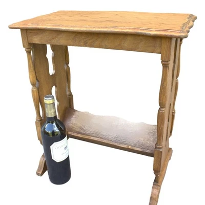 Antiguo pedestal de estantería francesa decoración histórica del hogar madera de roble Foto 1 de 4