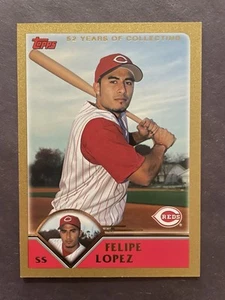 2003 Topps Gold #499 Felipe Lopez Cincinnati Reds /2003 - Picture 1 of 2
