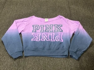 PINK Victoria's Secret Damen Sweatshirt Medium weiter Ausschnitt Batik pink lila - Bild 1 von 10