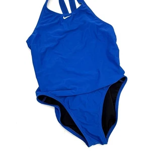 Costume da bagno Nike donna blu Fastback pezzo unico taglia 12/38 - Foto 1 di 5