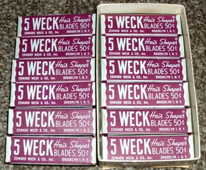 60er Jahre WECK Hair Shaper Rasierhobel (5er Pack Klingen) Nachlass Posten (60) NEU - Bild 1 von 2