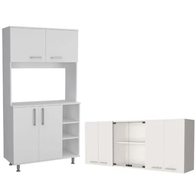 Home Square 2-Piece Set with Wall Cabinet and Cabinet With Two-Door Hutch - Image 1 of 4
