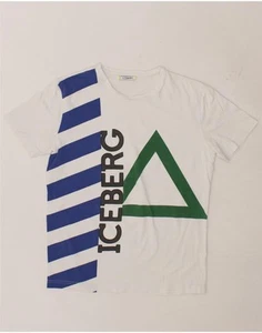 ICEBERG Womens Graphic T-Shirt Top UK 16 Large White CF05 - Picture 1 of 3