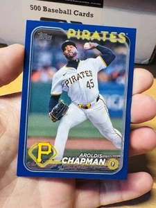 AROLDIS CHAPMAN PITTSBURGH PIRATES 2024 TOPPS UPDATE ROYAL BLUE #US339 - Picture 1 of 2